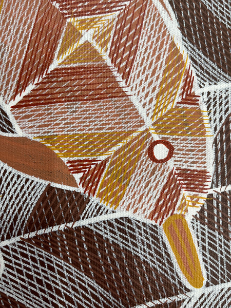 #300 Dolphin Dreaming - EDDIE BLITNER : Aboriginal Art : 42x32cm