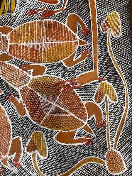 #400 Billabong Dreaming - EDDIE BLITNER : Aboriginal Art : 96x140cm