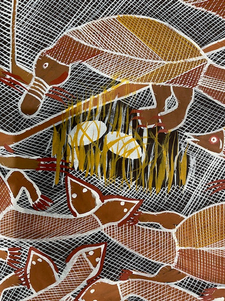 #400 Billabong Dreaming - EDDIE BLITNER : Aboriginal Art : 96x140cm