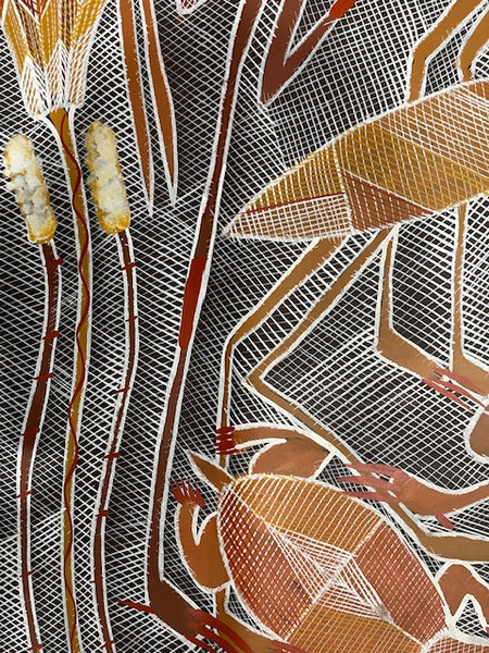 #400 Billabong Dreaming - EDDIE BLITNER : Aboriginal Art : 96x140cm