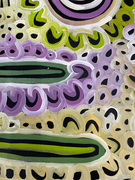 #234 Women's Body Design - Ceremony (Multi) LOUISE NUMINA : Aboriginal Art: 62x200cm