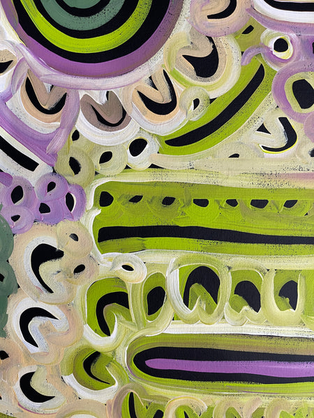 #234 Women's Body Design - Ceremony (Multi) LOUISE NUMINA : Aboriginal Art: 62x200cm