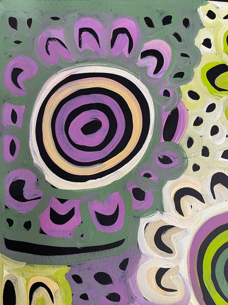 #234 Women's Body Design - Ceremony (Multi) LOUISE NUMINA : Aboriginal Art: 62x200cm