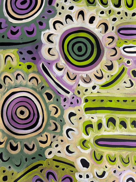 #234 Women's Body Design - Ceremony (Multi) LOUISE NUMINA : Aboriginal Art: 62x200cm