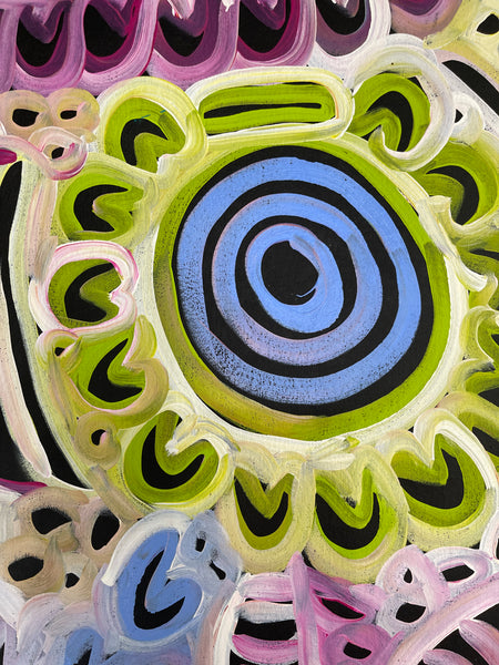 #225 Women's Body Design - Ceremony (Multi) LOUISE NUMINA : Aboriginal Art: 60X200cm