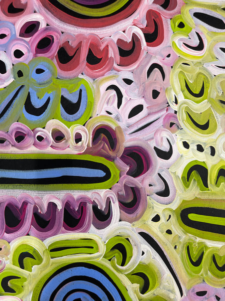 #225 Women's Body Design - Ceremony (Multi) LOUISE NUMINA : Aboriginal Art: 60X200cm