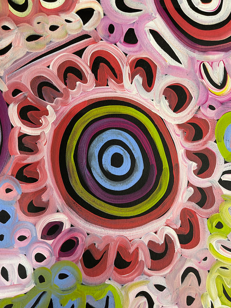 #225 Women's Body Design - Ceremony (Multi) LOUISE NUMINA : Aboriginal Art: 60X200cm