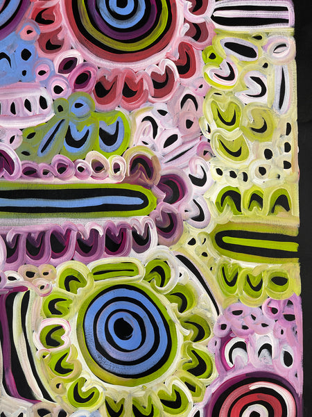 #225 Women's Body Design - Ceremony (Multi) LOUISE NUMINA : Aboriginal Art: 60X200cm