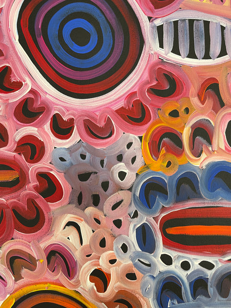 #220 Women's Body Design - Ceremony (Multi) LOUISE NUMINA : Aboriginal Art: 56x200cm
