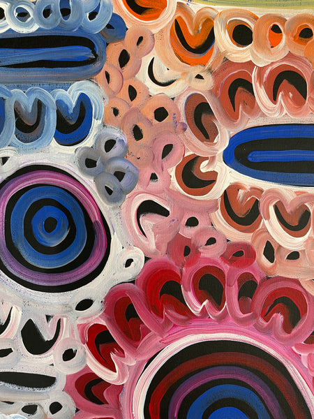 #220 Women's Body Design - Ceremony (Multi) LOUISE NUMINA : Aboriginal Art: 56x200cm
