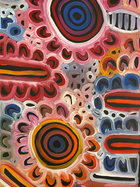 #220 Women's Body Design - Ceremony (Multi) LOUISE NUMINA : Aboriginal Art: 56x200cm