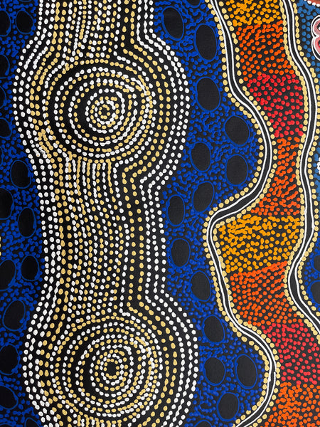 #51 Brown Dingo Dreaming -  LANITA NUMINA : Aboriginal Art: 93x69cm