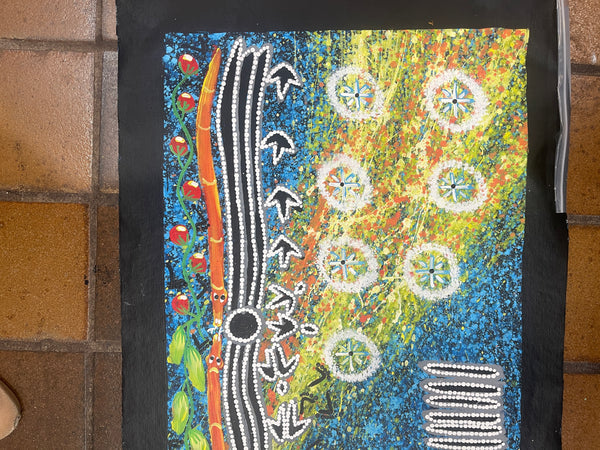 #327 Seven Sisters (Multi) - REGGIE SULTAN: Kaytja - Central Desert: 39x69cm