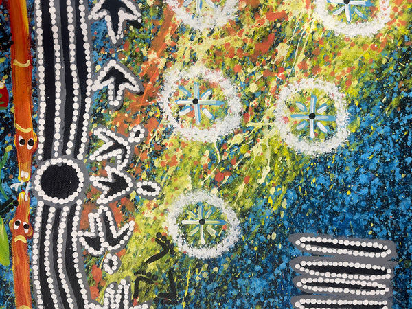 #327 Seven Sisters (Multi) - REGGIE SULTAN: Kaytja - Central Desert: 39x69cm