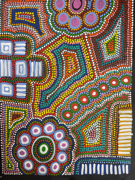 #370 Wallaby Tracks My Country Dreaming (Multi) - Pacinta Turner: 96x71cm