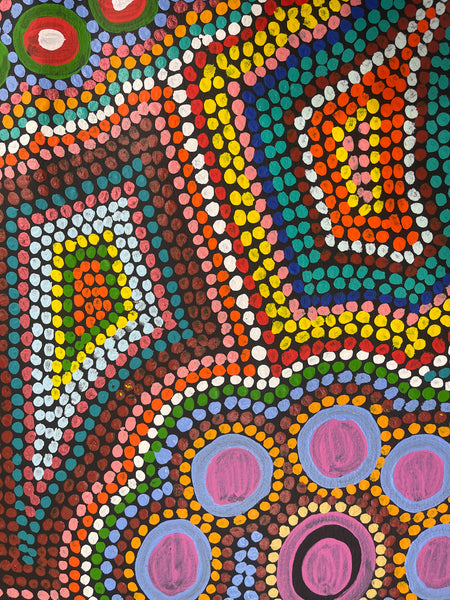 #370 Wallaby Tracks My Country Dreaming (Multi) - Pacinta Turner: 96x71cm