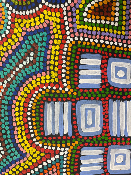 #370 Wallaby Tracks My Country Dreaming (Multi) - Pacinta Turner: 96x71cm