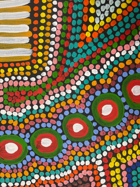 #370 Wallaby Tracks My Country Dreaming (Multi) - Pacinta Turner: 96x71cm
