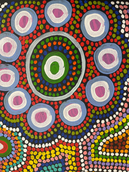 #370 Wallaby Tracks My Country Dreaming (Multi) - Pacinta Turner: 96x71cm