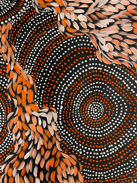 #112 Spinifex Dreaming (Sunset) - Scott Duggie Aboriginal Art: 95cm x 99cm