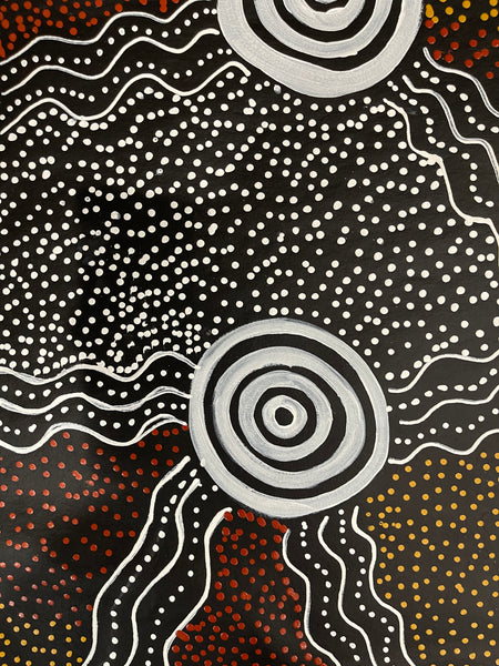 #25 Bush Plum Dreaming - Scott Duggie Aboriginal Art: 106cm x 95cm