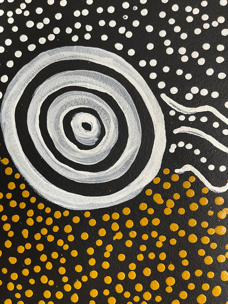 #25 Bush Plum Dreaming - Scott Duggie Aboriginal Art: 106cm x 95cm