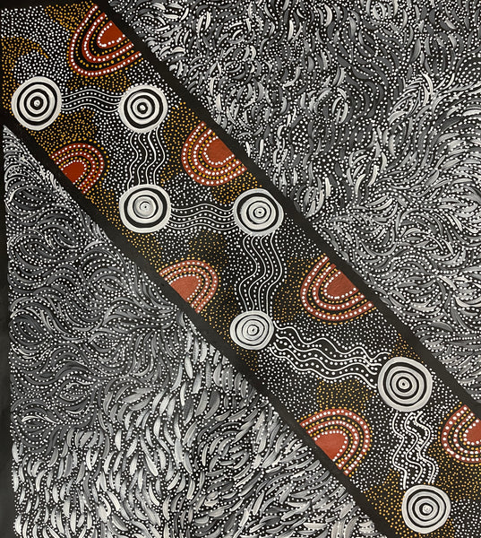 #77 Bush Plum Dreaming - Scott Duggie Aboriginal Art: 107cm x 95cm