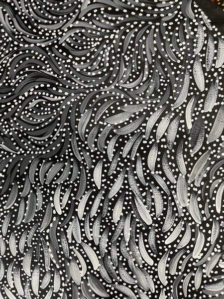 #77 Bush Plum Dreaming - Scott Duggie Aboriginal Art: 107cm x 95cm