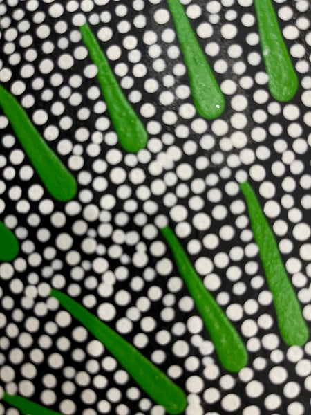 # 75 Katrina Napaljarri Spencer - Butterfly Dreaming (Green) 54cm x 36cm