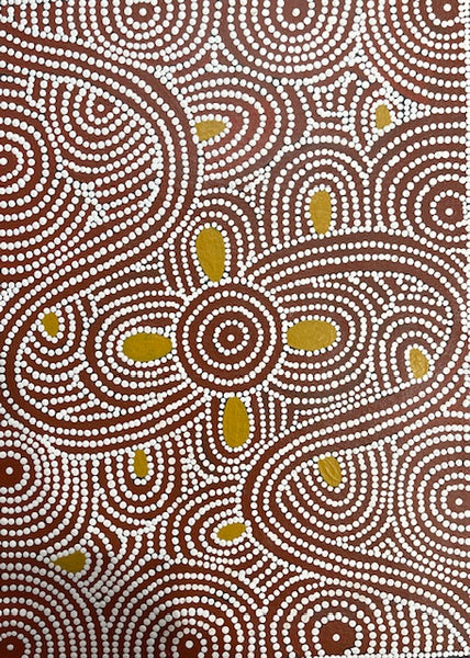 #207 Women's Body Design - Katrina Napaljarri Spencer: ABORIGINAL ART: 51cm x 38cm