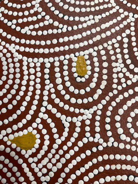 #207 Women's Body Design - Katrina Napaljarri Spencer: ABORIGINAL ART: 51cm x 38cm