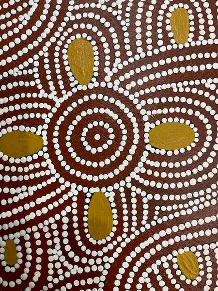 #207 Women's Body Design - Katrina Napaljarri Spencer: ABORIGINAL ART: 51cm x 38cm