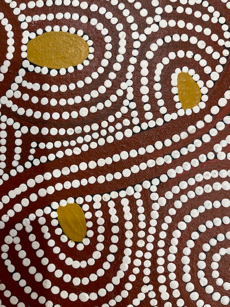 #207 Women's Body Design - Katrina Napaljarri Spencer: ABORIGINAL ART: 51cm x 38cm