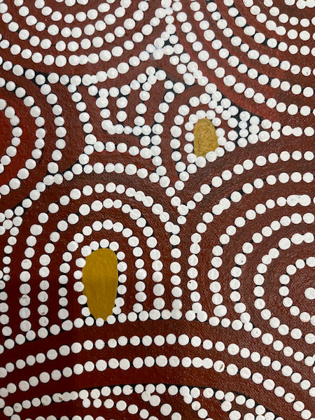 #207 Women's Body Design - Katrina Napaljarri Spencer: ABORIGINAL ART: 51cm x 38cm