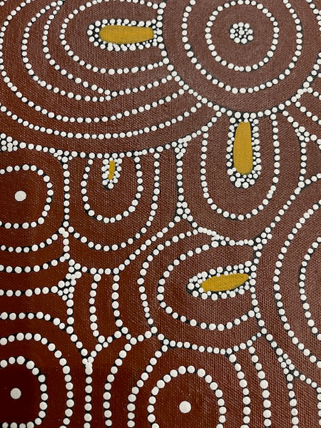 #233 Ceremony - Katrina Napaljarri Spencer: ABORIGINAL ART: 41cm x 31cm
