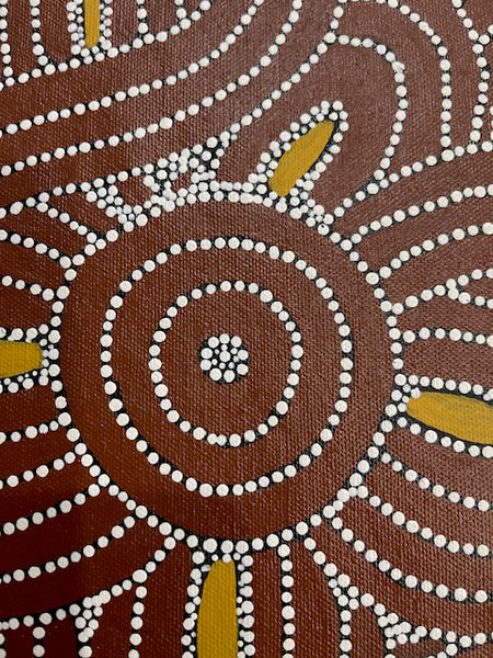 #233 Ceremony - Katrina Napaljarri Spencer: ABORIGINAL ART: 41cm x 31cm
