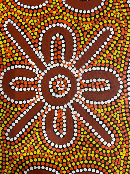 #15 Ceremony - Katrina Napaljarri Spencer: ABORIGINAL ART: 44cm x 34cm