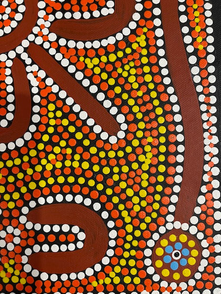 #15 Ceremony - Katrina Napaljarri Spencer: ABORIGINAL ART: 44cm x 34cm