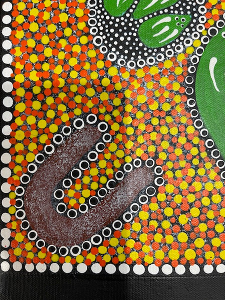 #202 Ceremony - Katrina Napaljarri Spencer: ABORIGINAL ART: 42cm x 32cm