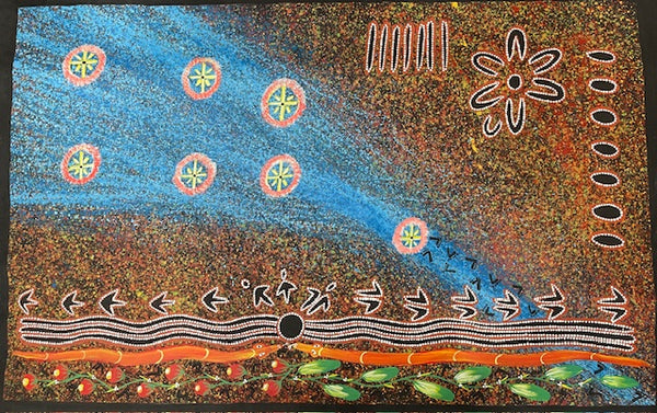 #5 Seven Sisters (Multi) - REGGIE SULTAN: Kaytja - Central Desert: 87cm x 136cm