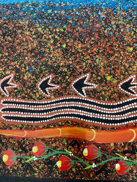 #5 Seven Sisters (Multi) - REGGIE SULTAN: Kaytja - Central Desert: 87cm x 136cm