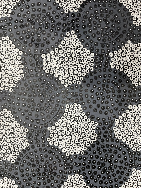 #102 Sugar Bag & Bush Honey Dreaming - JOY NAKAMARRA BRISCOE: Aboriginal Art: 150x95cm