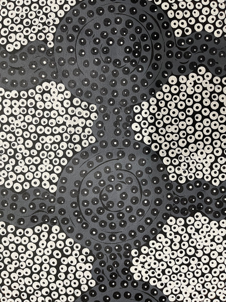 #102 Sugar Bag & Bush Honey Dreaming - JOY NAKAMARRA BRISCOE: Aboriginal Art: 150x95cm