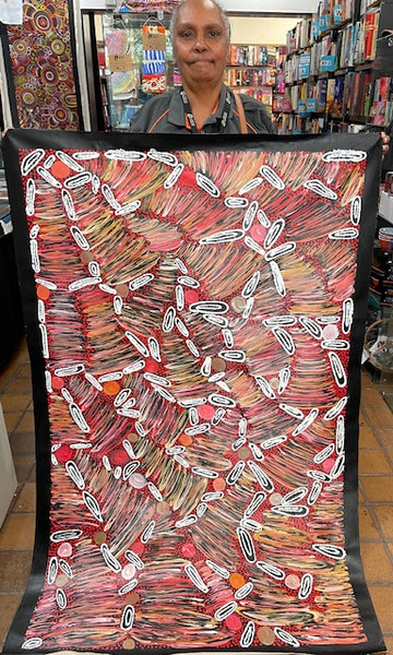 #26 Walpa Puntu - Big Wind (Reds) - TREPHINA SULTAN THANGUWA : 94cm x 150cm