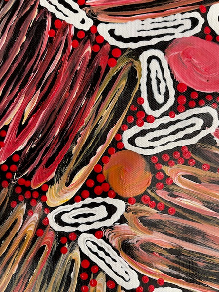 #26 Walpa Puntu - Big Wind (Reds) - TREPHINA SULTAN THANGUWA : 94cm x 150cm