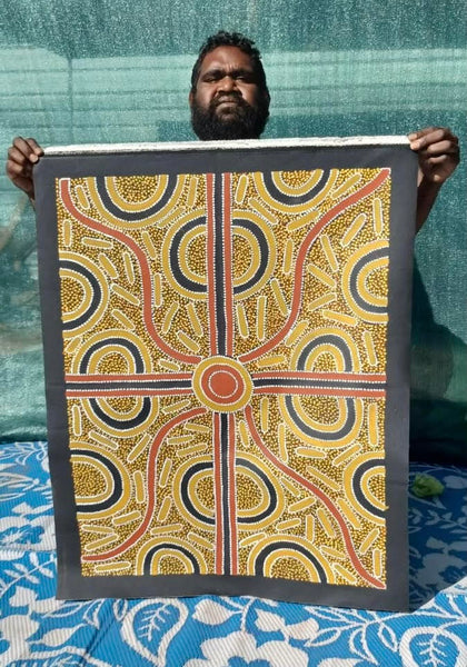 #173 Mulga Seeds & Berries ARTIST: TRISTAN BIRD 73cm x 95cm