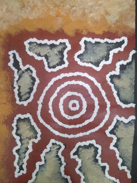 #84 Waterholes & Sandy Creek in the Desert  - Artist: LAWRENCE KARPA  93x81cm