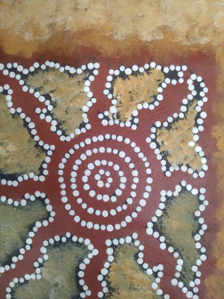 #84 Waterholes & Sandy Creek in the Desert  - Artist: LAWRENCE KARPA  93x81cm