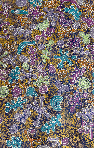 #182 Bush Foods (Multi) MEREDITH CURLEY: Aboriginal Art 152x90cm
