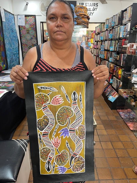 #99 Snake Dreaming - CHRISTINE BURARRWANGA : 56x28cm